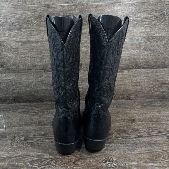 Ariat Heritage Boots Men\'s 11D Black Leather Western Cowboy Embroidered Pull On main image 6